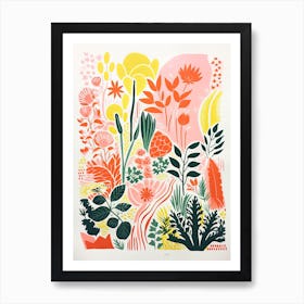 Singapore Botanic Gardens Abstract Riso Style 4 Art Print