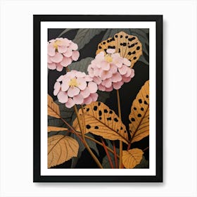 Flower Illustration Lantana 2 Art Print