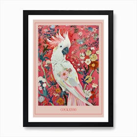 Floral Animal Painting Cockatoo 1 Poster Art Print