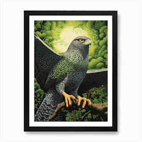 Ohara Koson Inspired Bird Painting Harrier 2 Poster