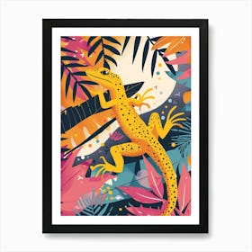 Modern Lizard Abstract Illustration 4 Art Print