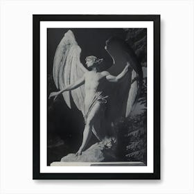 Dark Gothic Angel With Wings Art Print