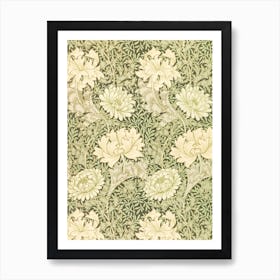 Chrysanthemum Pattern, William Morris Art Print