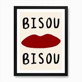 Bisou Bisou Cream Art Print