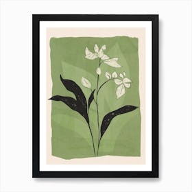 Minimal Abstract Art Plant 49 Art Print