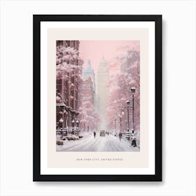 Dreamy Winter Painting Poster New York City Usa 2 Art Print