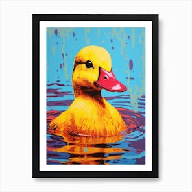 Duckling Colour Splash 3 Art Print