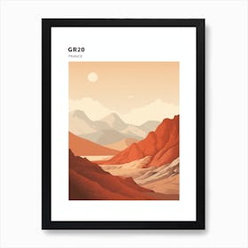 Gr20 France Hiking Trail Landscape Poster Art Print