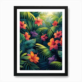 Tropical Jungle Background Art Print