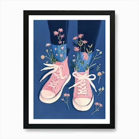 Pink Shoes And Wild Flowers 8 Art Print