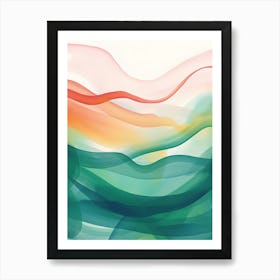 Abstract Wave Background Art Print