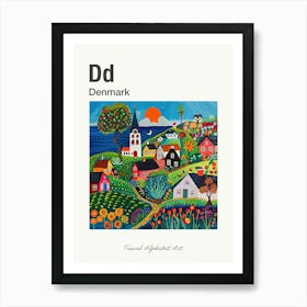Kids Travel Alphabet  Denmark 4 Art Print