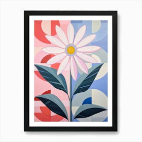 Daisy 4 Hilma Af Klint Inspired Pastel Flower Painting Art Print