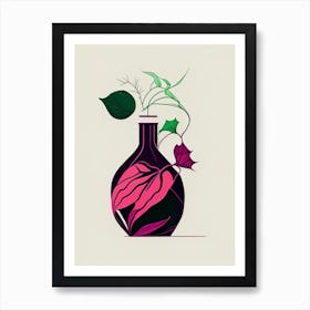 Poison Ivy Potion Minimal Line Drawing 4 Art Print