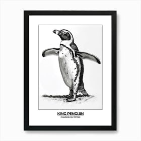 Penguin Standing On Tiptoes Poster 5 Art Print