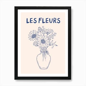 Les Fleurs Flower Vase 1 Art Print