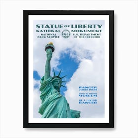 Vintage WPA-style Statue Of Liberty National Monument Poster Art Print