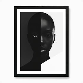 Black And White Portrait 3 Art Print