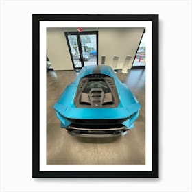 Blue Lamborghini 1 Art Print