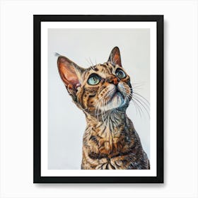 Egyptian Mau Cat Painting 2 Art Print