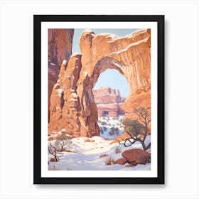 Dreamy Winter Painting Arches National Park United States 4 Art Print