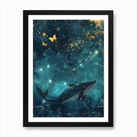 Whale In The Sky 4 Art Print