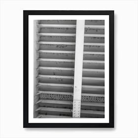 Lines Of Iron Black And White Image Of A Bridge Art Print