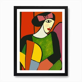 Woman With A Book Art Print