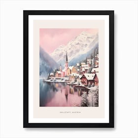 Dreamy Winter Painting Poster Hallstatt Austria 4 Poster