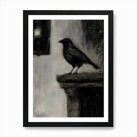 Dark Gothic Crow 7 Art Print