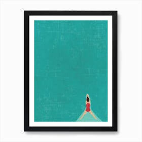 Open Water (Brunette) 2 Art Print