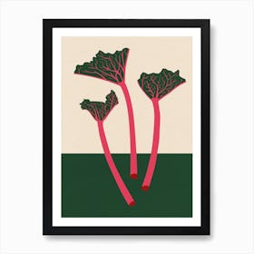 Swedish Garden Rhabarber Art Print