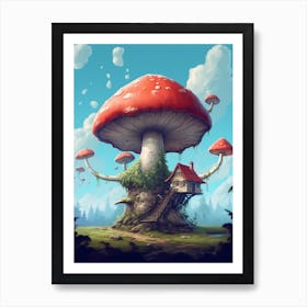 Storybook Mushroom 2 Art Print