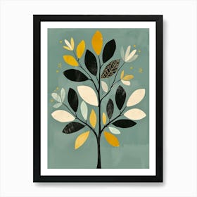 Sycamore Tree Flat Illustration 2 Art Print