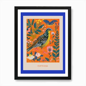 Spring Birds Poster Partridge 3 Art Print