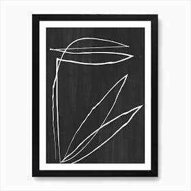 Abstract Botanic Line Drawing Art Print