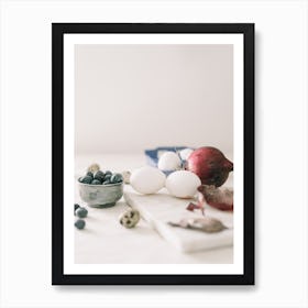 Blueberries And Eggs 3 Art Print