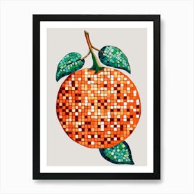 Orange Mosaic 1 Art Print