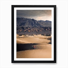 Desert And Mountains Oil Painting Landsape Art Print