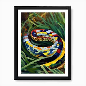 Eastern Ribbon Snake Painting Art Print