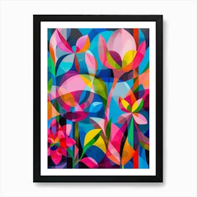 Abstract Floral Painting 1 Art Print