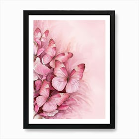 Pink Butterflies Art Print