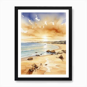 Sunset On The Beach 2 Art Print