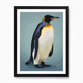 King Penguin Stewart Island Ulva Island Minimalist Illustration 1 Art Print