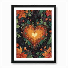 Autumn Heart 1 Art Print