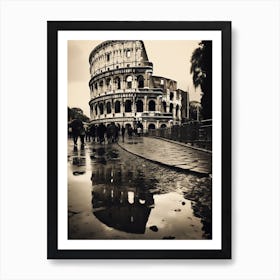 Rome, Italy,  Black And White Analogue Photography  2 Art Print