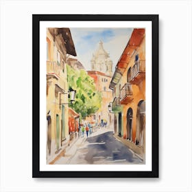 Padua, Italy Watercolour Streets 1 Art Print