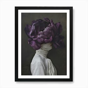 2024 May Poster Purple Fl Girl Portrait Art Print