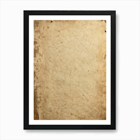 Antique Paper Exhibiting A Rustic Pattern Aged Sepia Tones With Gentle Creases And Worn Edges Hint (6) Art Print