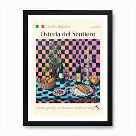 Osteria Del Sentiero Trattoria Italian Poster Food Kitchen Art Print